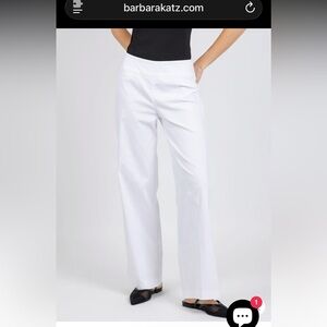 Elliott Lauren White Wide Leg stretch pull on pants, size L